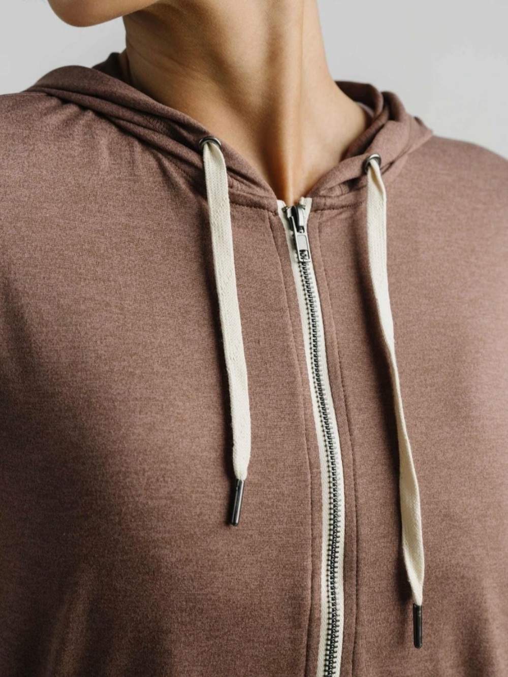NWT Brown Downtime Zip Hoodie - Picture 3 of 7